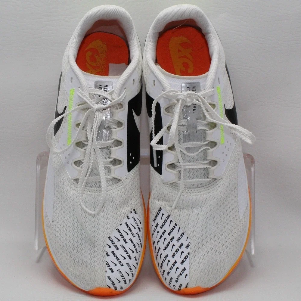 Nike Rival XC‎ Cross Country Racing Spikes White Orange DX7999-100 Mens 9.5